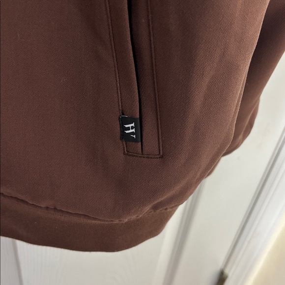 HOUSTON WHITE x Target Unisex Brown Zip-Up Bomber Jacket Size Large Lined - Picture 9 of 14